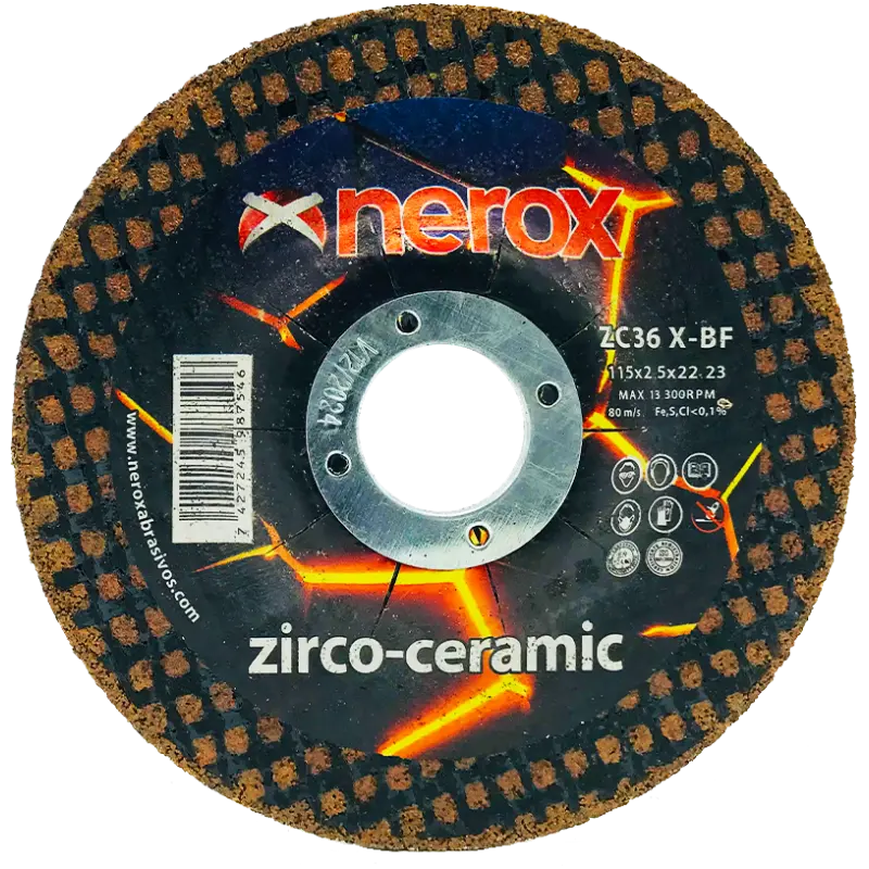 DISCO DE CORTE  ( NEROX )  ZC36 X-BF    ZIRCO-CERAMIC   115x2.5x22,2 ( caja 50 uds )