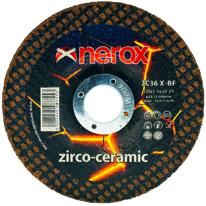 DISCO DE CORTE  ( NEROX )  ZC36 X-BF    ZIRCO-CERAMIC   125x2.5x22,2 ( caja 50 uds )