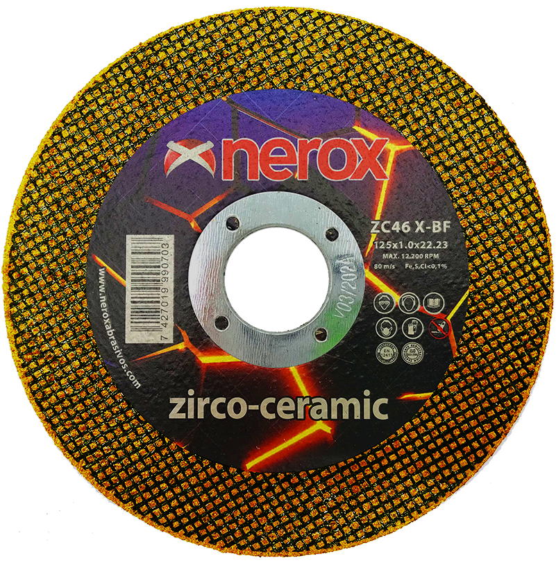 DISCO DE CORTE FINO  ( NEROX )  ZC46 X-BF    ZIRCO-CERAMIC   125x1.0x22,2 ( caja 50 uds )