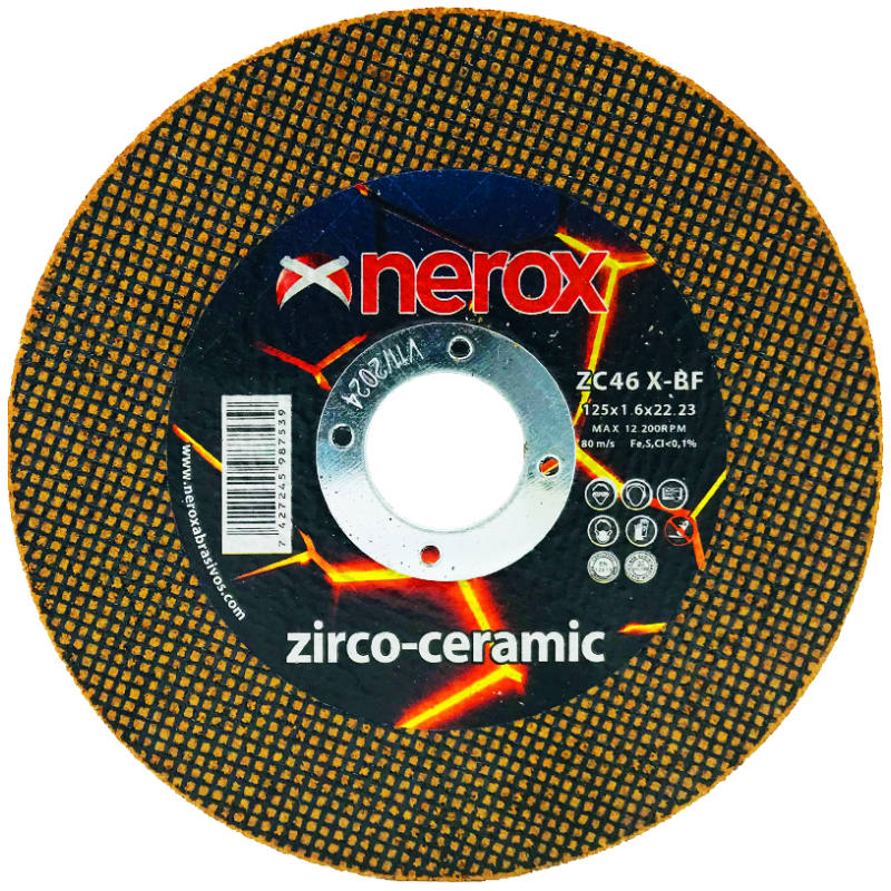 DISCO DE CORTE FINO  ( NEROX )  ZC46 X-BF    ZIRCO-CERAMIC   125x1.6x22,2 ( caja 50 uds )