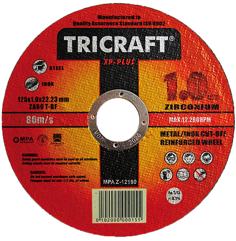 DISCO DE CORTE FINO  ( TRICRAFT )  ZA60 T-BF  ZIRCONIUM  125x1.0x22,2 ( caja 25 uds )