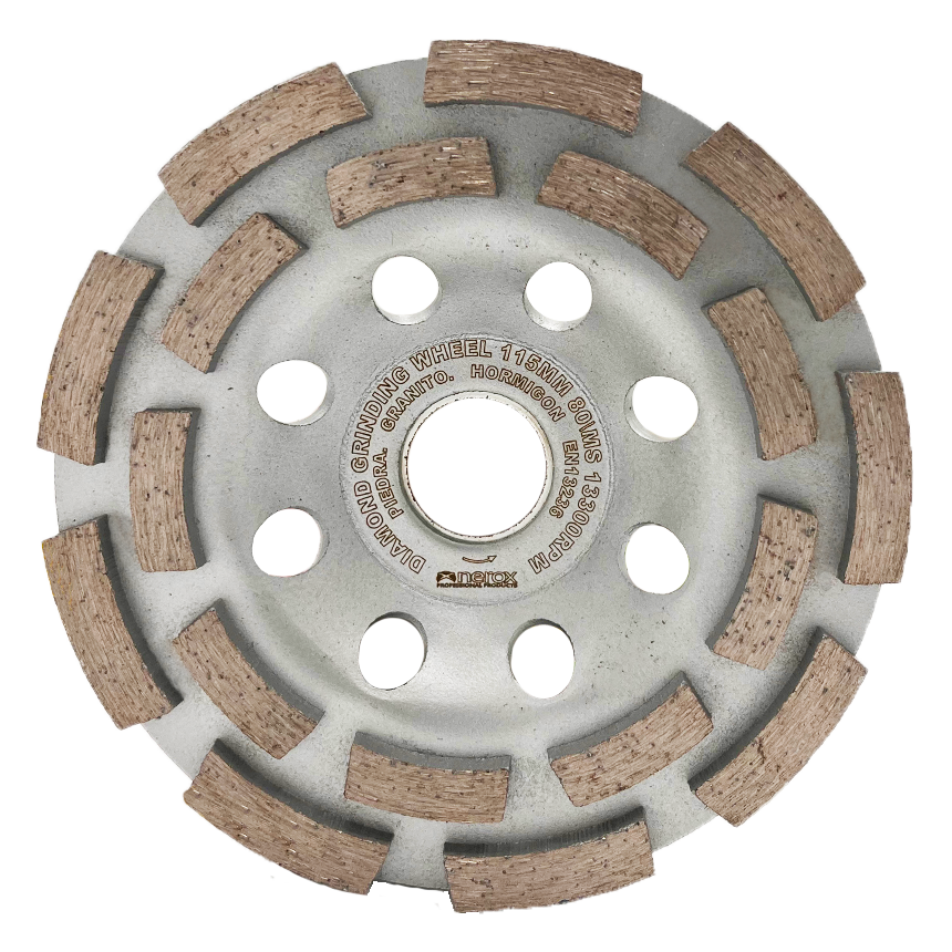 MUELA DIAMANTE SEGMENTADA ( NEROX )  115mm  DOBLE CORONA  ( Piedra, Granito, Hormigón )