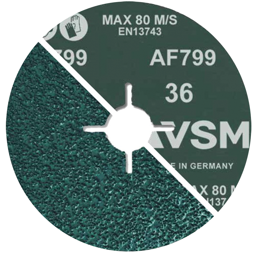 DISCO DE FIBRA CERAMICO  ( VSM )  ACTIROX  AF799  -  125x22,2