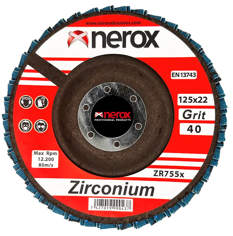DISCO DE LAMINAS  ( NEROX )  ZR755x  ZIRCONIO  -  125x22 ( caja 10 uds )