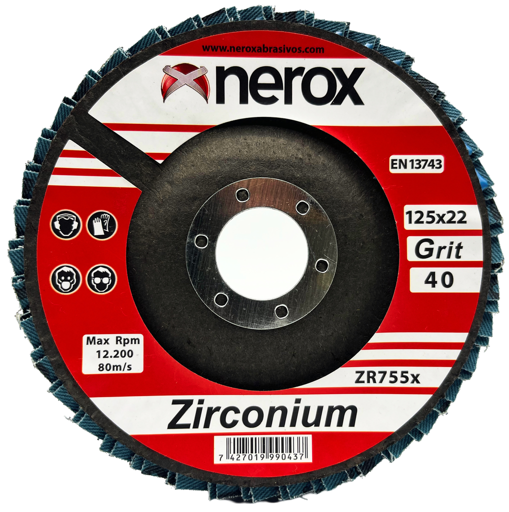 DISCO DE LAMINAS  ( NEROX )  ZR755x  ZIRCONIO  -  125x22 ( caja 10 uds )