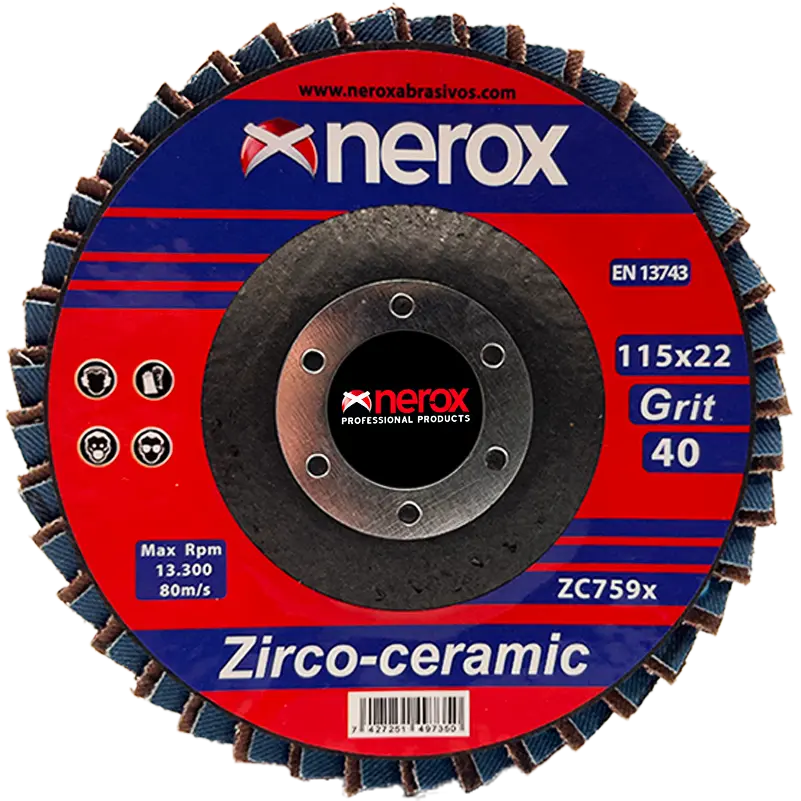 DISCO DE LAMINAS  ( NEROX )  ZIRCO-CERAMIC  ZC759x     115x22 ( caja 10 uds )