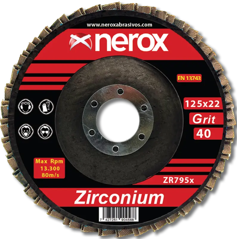 DISCO DE LAMINAS  ( NEROX )  ZR795x  ZIRCONIO  -  125x22 ( caja 10 uds )