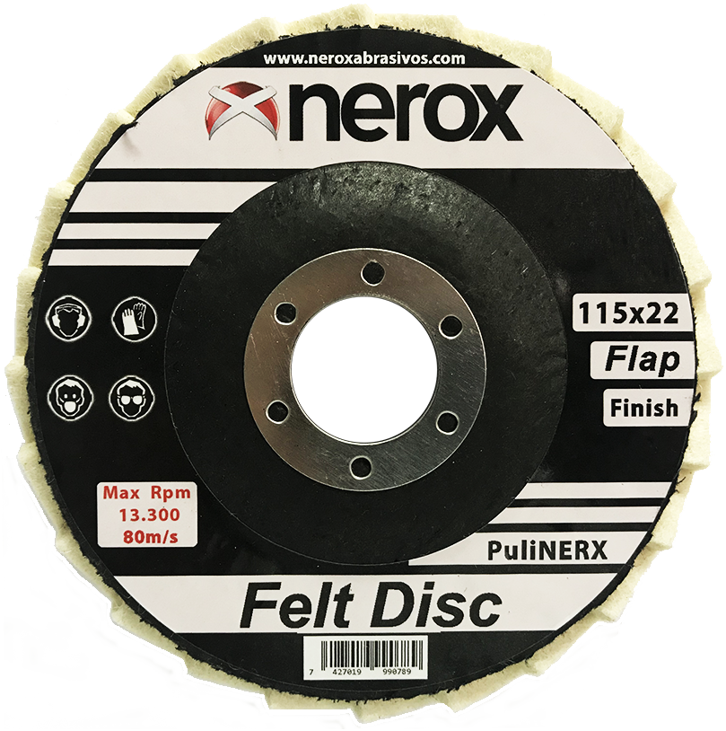 DISCO DE LAMINAS FIELTRO (NEROX) Puli-NERX   125mm  (Finish) (Caja 5 uds)