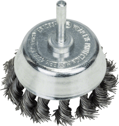 CEPILLO ALAMBRE - BROCHA COPA TRENZADO  ( NEROX )  ( Vástago 6mm )
