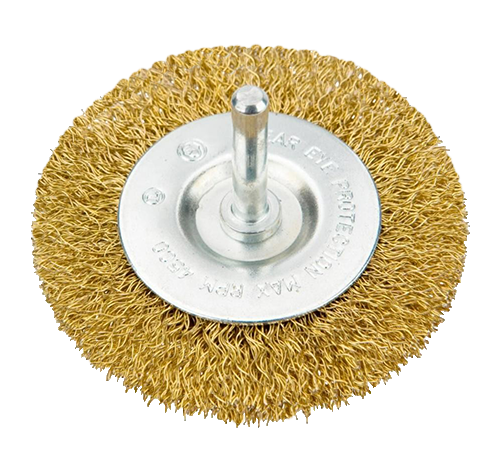 CEPILLO ALAMBRE - CIRCULAR LATONADO         ( NEROX )  ( Vástago 6mm )