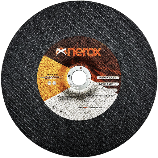 [NR-230X1,9X22,2-ZR] DISCO DE CORTE FINO  ( NEROX )  ZA46 T-BF  ZIRCONIUM  230x1.9x22,2  ( cóncavo ) ( caja 25 uds )