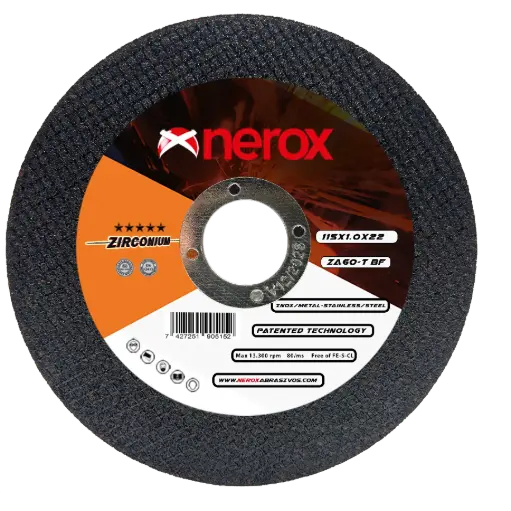[NR-115X1.0X22,2-ZR] DISCO DE CORTE FINO  ( NEROX )  ZA60 T-BF  ZIRCONIUM  115x1.0x22,2 ( caja 50 uds )