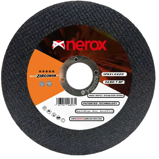 [NR-125X1.0X22,2-ZR] DISCO DE CORTE FINO  ( NEROX )  ZA60 T-BF  ZIRCONIUM  125x1.0x22,2 ( caja 50 uds )