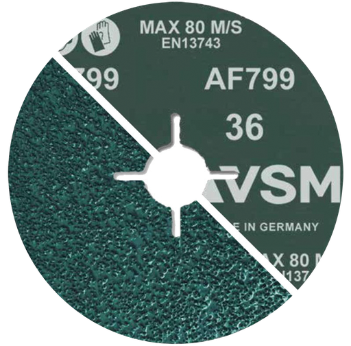 DISCO DE FIBRA CERAMICO  ( VSM )  ACTIROX  AF799  -  125x22,2