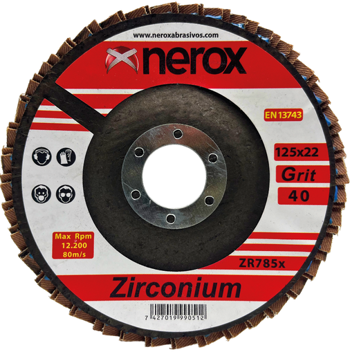 DISCO DE LAMINAS  ( NEROX )  ZR785x  ZIRCONIO  -  125x22 ( caja 10 uds )