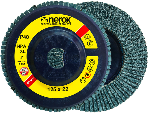 DISCO DE LAMINAS ( NEROX )   ZR-NYLON   ZIRCONIO - 125x22 ( caja 10 uds )