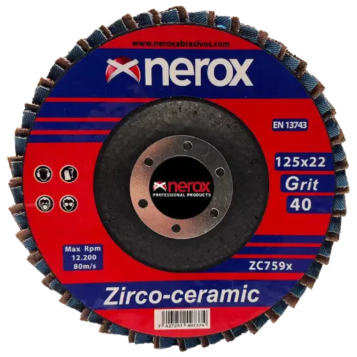 DISCO DE LAMINAS  ( NEROX )  ZIRCO-CERAMIC  ZC759x     125x22 ( caja 10 uds )