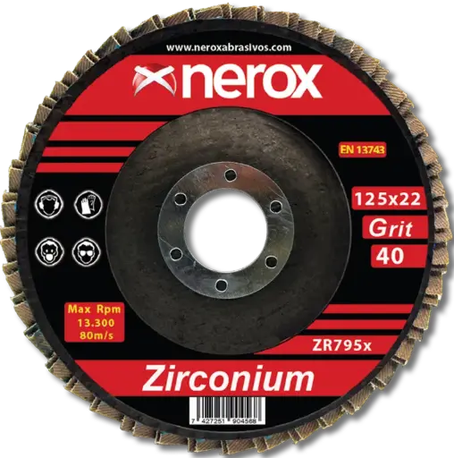 DISCO DE LAMINAS  ( NEROX )  ZR795x  ZIRCONIO  -  125x22 ( caja 10 uds )